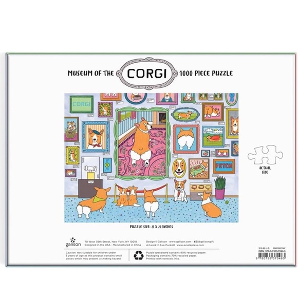 Galison The Museum of the Corgi Puzzle - 1000 pieces Jigsaw Puzzle - Picture 3 of 6